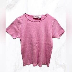 Girls pink short sleeve shirt size XL(16)